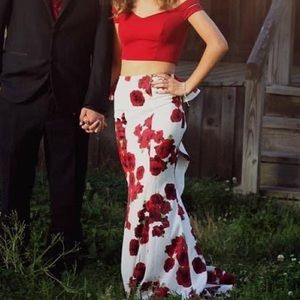 Two piece prom dress